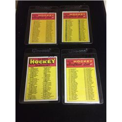 1ST & 2ND SERIES HOCKEY CHECKLIST CARDS (MARKED)