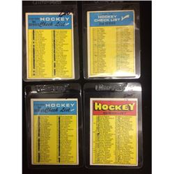 O-PEE-CHEE 1ST & 2ND SERIES HOCKEY CHECK LISTS (MARKED)
