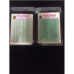 1975-76 NHL HOCKEY CHECKLIST CARDS LOT (161-220) & (51-110) "UNMARKED"