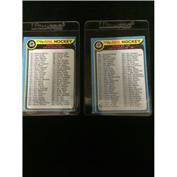 1979-80 O-PEE-CHEE NHL HOCKEY CHECKLIST LOT  (133-264) & (265-396) "UNMARKED"