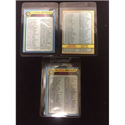 1979-80, 1972-73, 1979-80 HOCKEY CHECKLIST LOT (UNMARKED)