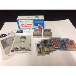BASEBALL TRADING CARDS LOT (PICTURE CARDS, 5 X 7 PICTURES, TRADING CARDS)