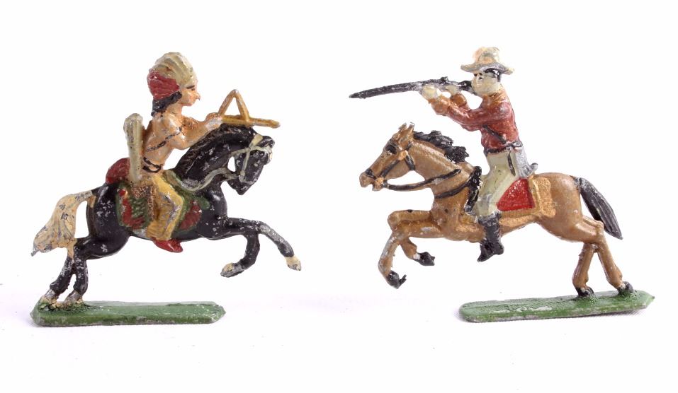 lead cowboy and indian figures