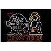 Image 1 : Pabst Blue Ribbon Hooters Neon Lighted Sign
