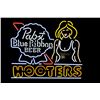 Image 6 : Pabst Blue Ribbon Hooters Neon Lighted Sign