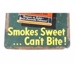 Tin Sir Walter Raleigh Tobacco Advertisement Sign