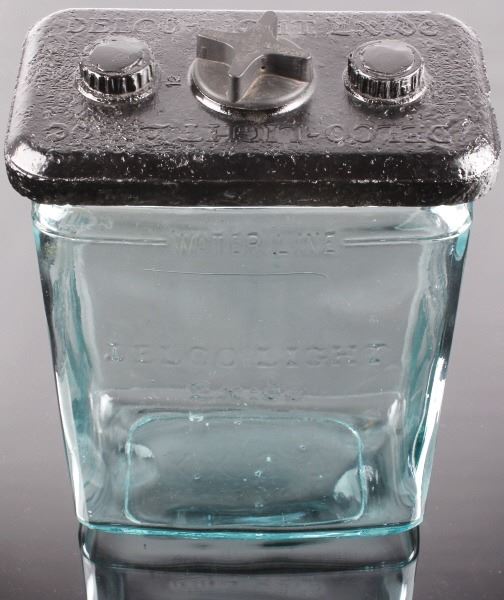 DelcoLight Exide Glass Battery Jar