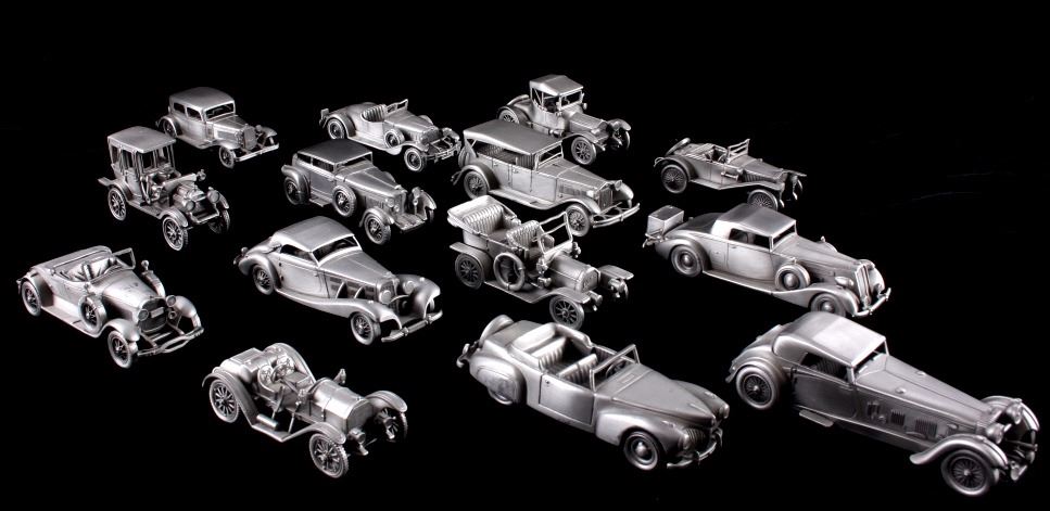 danbury mint pewter cars