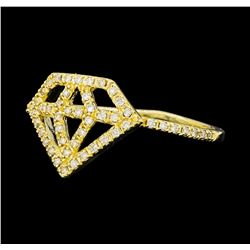 0.20 ctw Diamond Ring - 14KT Yellow Gold