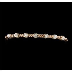 0.33 ctw Diamond Bracelet - 14KT Rose Gold