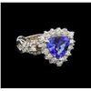 Image 1 : 14KT White Gold 2.01 ctw Tanzanite and Diamond Ring