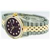 Image 9 : Rolex Two-Tone 1.30 ctw Diamond and Ruby DateJust Men's Watch