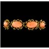 Image 1 : 25.55 ctw Coral Bracelet - 10KT Yellow Gold
