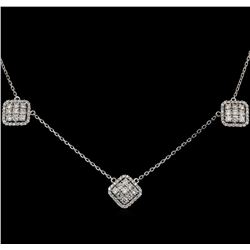 14KT White Gold 1.40 ctw Diamond Necklace