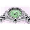 Image 9 : Rolex Ladies SS Green Diamond Pyramid Bezel Datejust Wristwatch