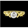Image 2 : 0.15 ctw Diamond Ring - 14KT Yellow Gold