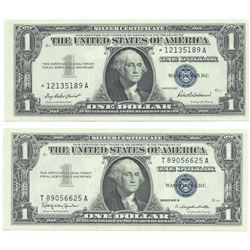 1957 $1 Silver Certificate Currency Lot of 2