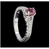 Image 4 : 0.83 ctw Ruby and Diamond Ring - Platinum