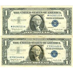 $1 XF/AV Silver Certificate Currency Lot of 2