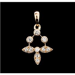 0.15 ctw Diamond Pendant - 14KT Rose Gold