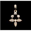 Image 1 : 0.15 ctw Diamond Pendant - 14KT Rose Gold