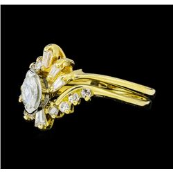 0.75 ctw Diamond Ring and Band - 18KT Yellow Gold