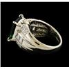 Image 3 : 3.81 ctw Tourmaline and Diamond Ring - Platinum