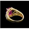 Image 3 : 4.66 ctw Ruby and Diamond Ring - 14KT Yellow Gold