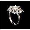 Image 4 : 14KT White Gold 0.37 ctw Diamond Ring