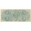 Image 2 : 1863 $5 The Confederate States of America Note T-60 CC