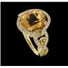 Image 4 : 4.66 ctw Tourmaline and Diamond Ring - 14KT Yellow Gold