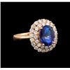 Image 1 : 14KT Rose Gold 2.93 ctw Tanzanite and Diamond Ring