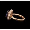 Image 3 : 14KT Rose Gold 2.93 ctw Tanzanite and Diamond Ring