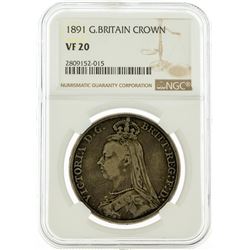 1891 NGC VF20 G. Britain Crown Coin