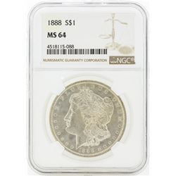 1888 MS64 NGC Morgan Silver Dollar