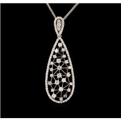 14KT White Gold 1.72 ctw Diamond Pendant With Chain