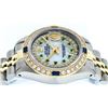 Image 9 : Rolex Ladies 2T MOP Emerald String Diamond And Sapphire Datejust Wristatch