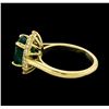 Image 3 : 3.45 ctw Emerald and Diamond Ring - 14KT Yellow Gold