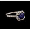 Image 1 : 14KT White Gold 3.00 ctw Sapphire and Diamond Ring