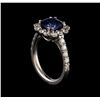 Image 4 : 14KT White Gold 3.00 ctw Sapphire and Diamond Ring