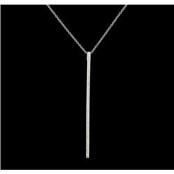 0.50 ctw Diamond Pendant With Chain - 14KT White Gold