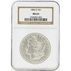 1884-O MS63 NGC Morgan Silver Dollar
