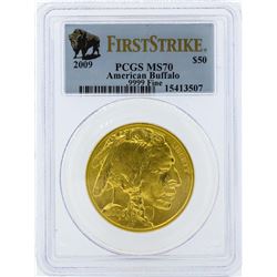 2009 PCGS MS70 First Strike $50 American Buffalo Gold Coin