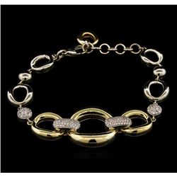 0.60 ctw Diamond Bracelet - 14KT Two-Tone Gold