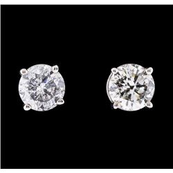 0.93 ctw Diamond Stud Earrings - 14KT White Gold