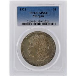 1921 PCGS MS64 Morgan Silver Dollar