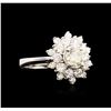 Image 1 : 14KT White Gold 1.48 ctw Diamond Ring