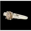 Image 1 : 1.20 ctw Fancy Brown Diamond Ring - Platinum