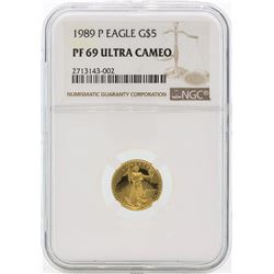 1989-P PF69 Ultra Cameo $5 Gold Eagle