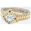 Image 7 : Rolex 18KT Gold President Diamond and Ruby Ladies Watch